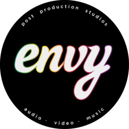 Envy logo rgb colour on black circle   text ring
